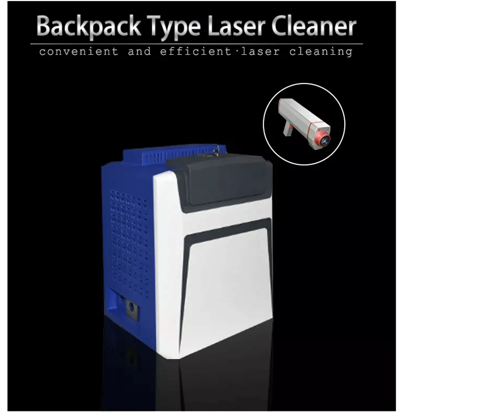 30kg Weight Small Backpack Type Fiber Laser Pulse 100W Handheld Laser Cleaning Machine 50W Laser Rust Remover