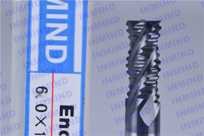 AlTiN NANO Coating HRC55 Roughing End Mills 4 Flute 6mm / 8mm Diameter