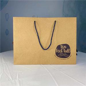 Quality Hot Stamping Logo Large Model Kraft Paper Gift Bags wholesale