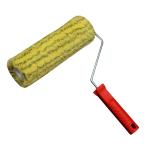 Synthetic Fiber House Painting Roller Multi Size Yellow With Black Strip