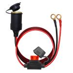 Car Motorcycle Truck Cigarette Lighter Socket Female Power Outlet With 5M Cable