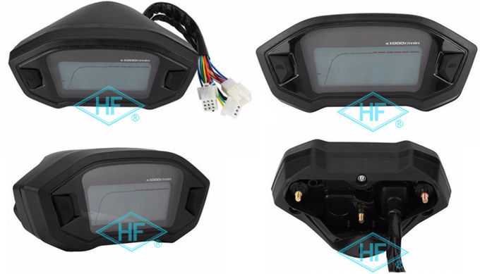 Digital LCD Other Motorcycle Parts Backlight 13000RPM Speedometer With Speed Sensor