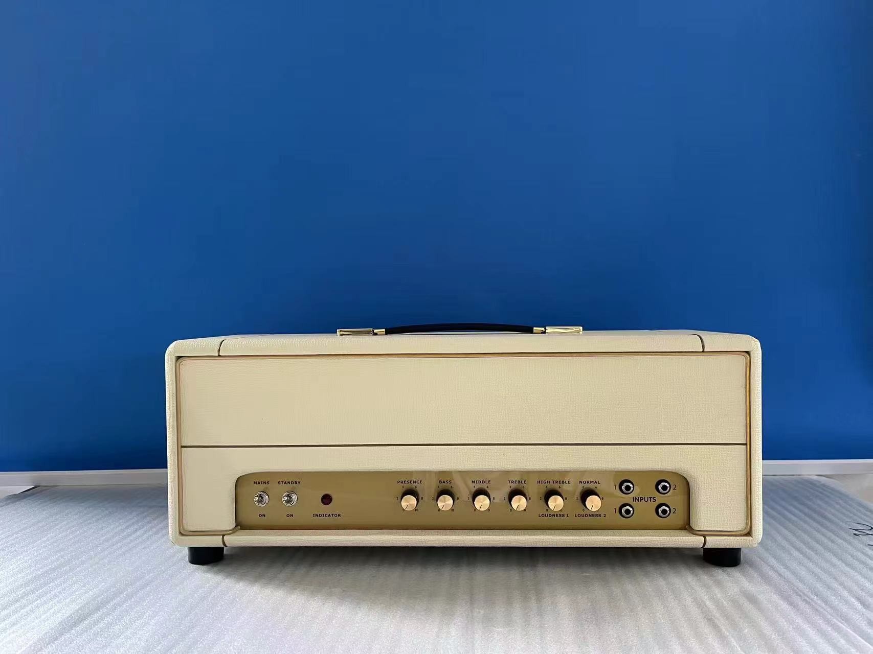 Custom Grand Amp Marshall Clone 1969 Super Lead Plexi White Tolex Vintage Amazing Sonics