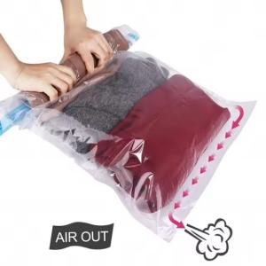 Quality Hand Pressing Travel Vacuum Storage Bag Roll Up Vacuum Space Bag wholesale