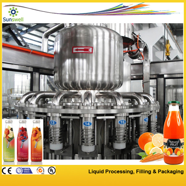 3-In-1 Automatic Juice Filling Machine 6000BPH / 500ML With Plastic Screw Cap