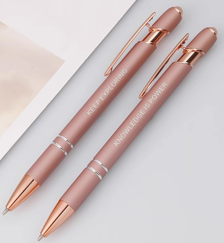 Metal press pen, aluminum rod, touch screen ballpoint pen company gift pen with custom logo exhibition pen