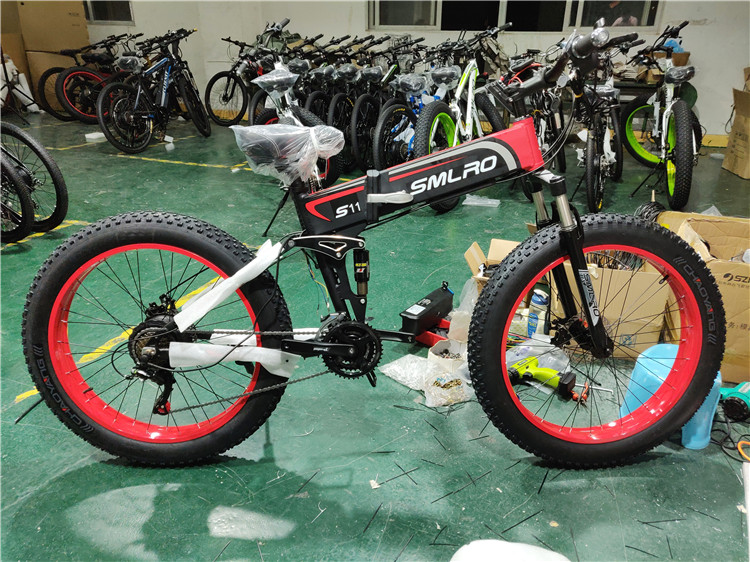 K820 26 Inch Electric Mountain Bike , 40km/H E Bike Mtb Full Suspension