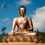Bronze Buddha Statues Golden Southeast Asia Pray Buddha Sculpture Metal