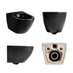 Siphon Flushing Ceramic Wall Hung Toilet In Small Bathrooms