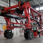 Customized Electric Container Lift Trailer , 70T Straddle Carrier Crane