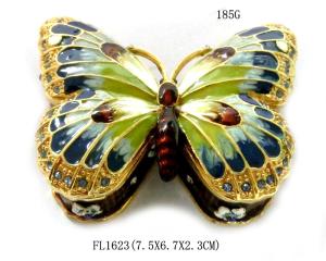 Quality Metal Jewelry Boxes Material butterfly box for wedding gifts wholesale