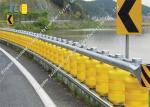 EVA PU Polyurethane Rolling Crash Barrier , Expressway Steel Beam Guardrail