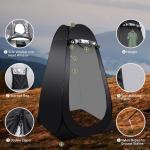 47.2*47.2*74.8Inch Black Silver Coated Polyester Pop Up Privacy Tent With UV