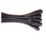 1M Long Black Color Power Using Multi-Pin M18 Outdoor Waterproof Cable