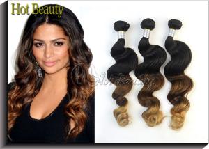 Quality Natural Wave Virgin Peruvian Hair Extensions Three Tone 14''- 28'' wholesale