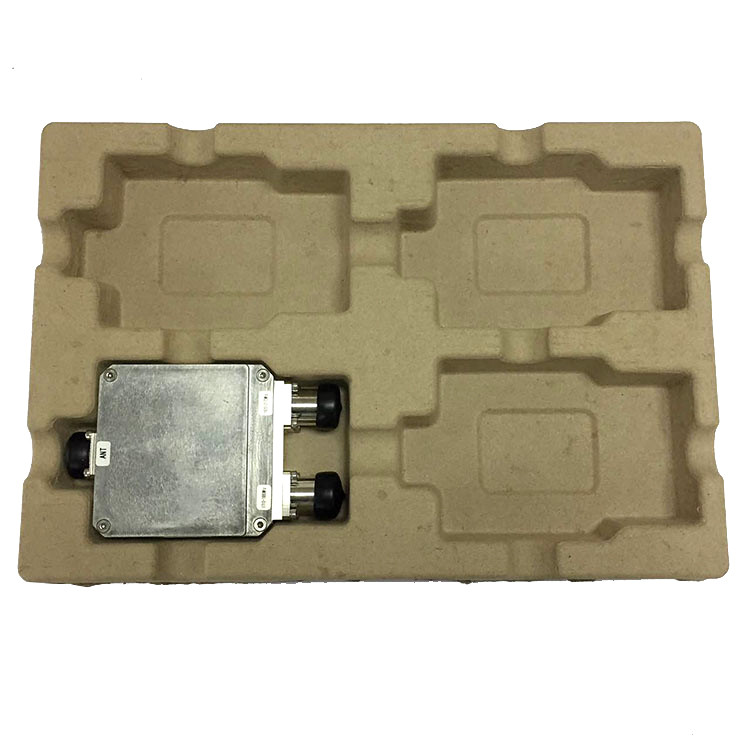 Customized Brown Recycled Paper Moulded Pulp Tray Dry Press Box With Insert