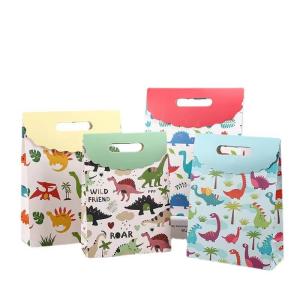 Quality Custom Printed Small Goodie Kids Gift Kraft Paper Goody Bags For Birthday Parties wholesale