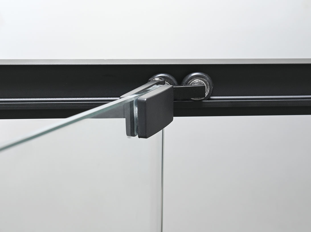 6/8mm Tempered Glass And Alum Frame Black Square Shower Enclosure Modern