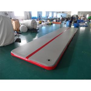 Quality Sealed 10mL Gym Inflatable Tumble Air Mattress In Red and Gray wholesale