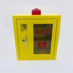 Metal AED Defibrillator Storage Cabinets White / Green / Yellow Optional