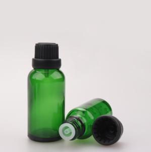 Quality Green Essential Oil Cosmetic Glass Bottle 5g 15g 20g 30g 100g With Tamper Proof Cap wholesale