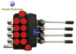 Professional 4 Way Hydraulic Control Valve / Monoblock Valve 80LPM for
