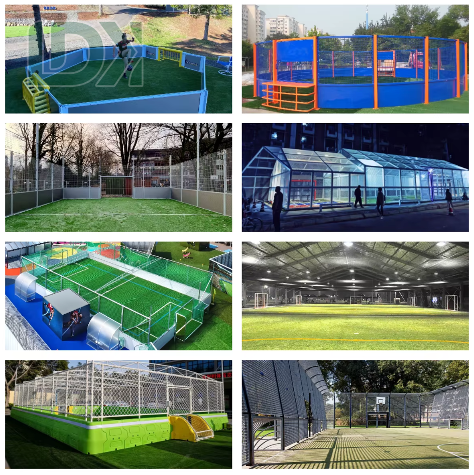 Composite Board White Soccer Cage Outdoor Football Pitch Field Soccer Panna