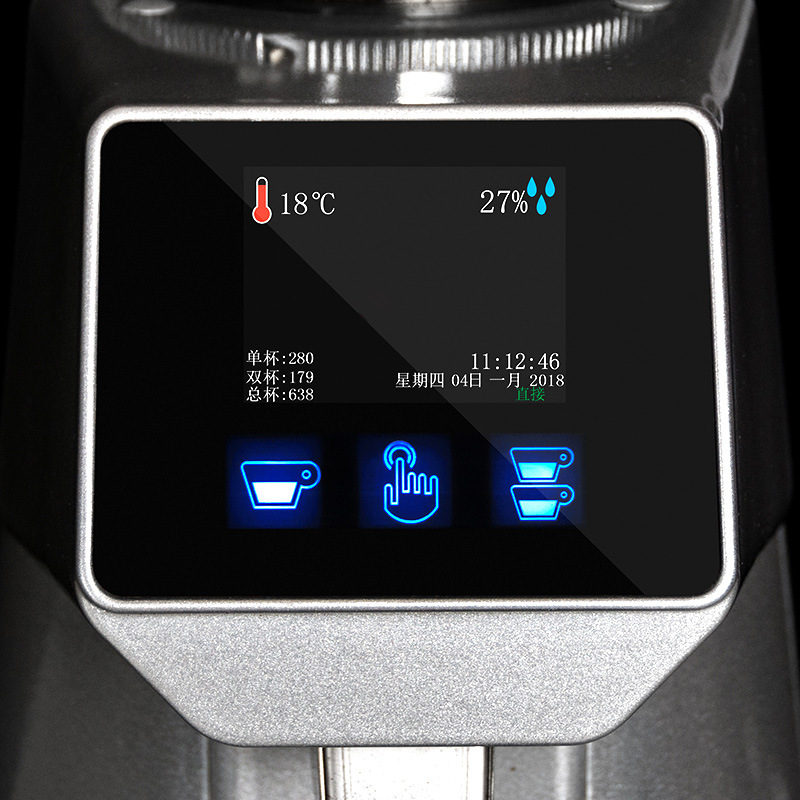 Electric Espresso Coffee Grinder with 1650g Bean Hopper Capacity and Private Mold