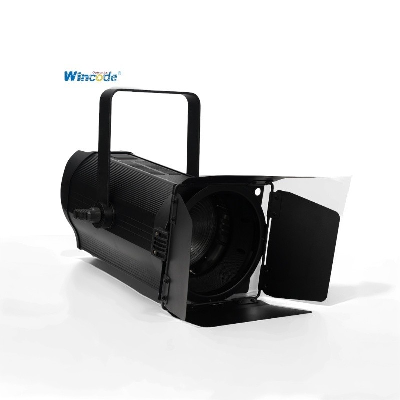 200W COB LED Fresnel Spotlight RGBALC Auto Zoom for Professional Studio Theater TV station