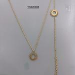 High-end Brand 18k Gold Stainless Steel Jewelry Set Gold Gear 45cm Thin Necklace