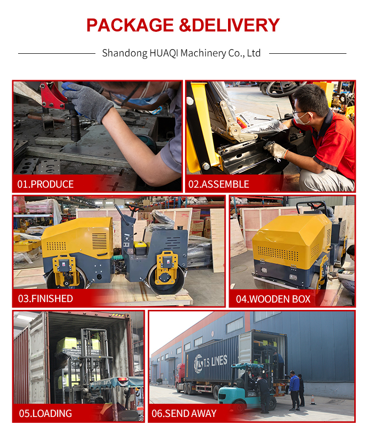 0.5 Ton Hand Compact Mini Road Roller with Travel Speed 0-4km/h and Hydraulic Pump Danfoss