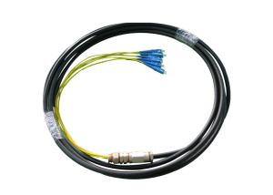 Quality 4cores Waterproof Fiber Optic Pigtail with SC UPC connectors , black Cable wholesale