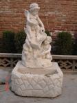 Modern Woman And Cherubs Carrara Stone Carved Statues