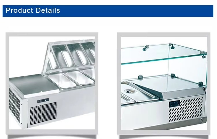 Countertop Salad Station New Restaurant Salad Sandwich Stainless Steel Table Freezer