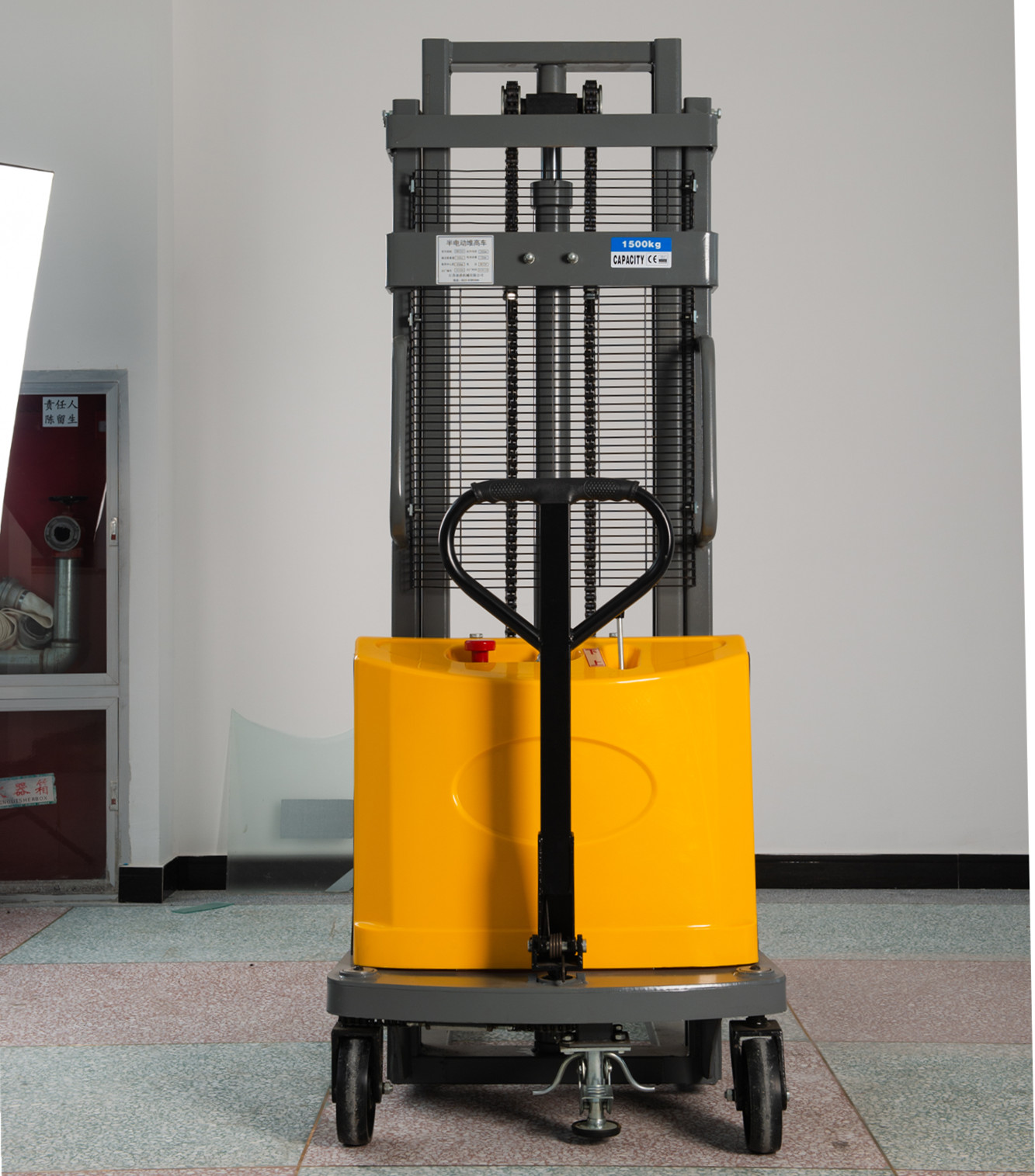 Semi Electric Pallet Stacker with lifting height of 1.6m 2m 2.5m 3m 3.5m can be customized as needed