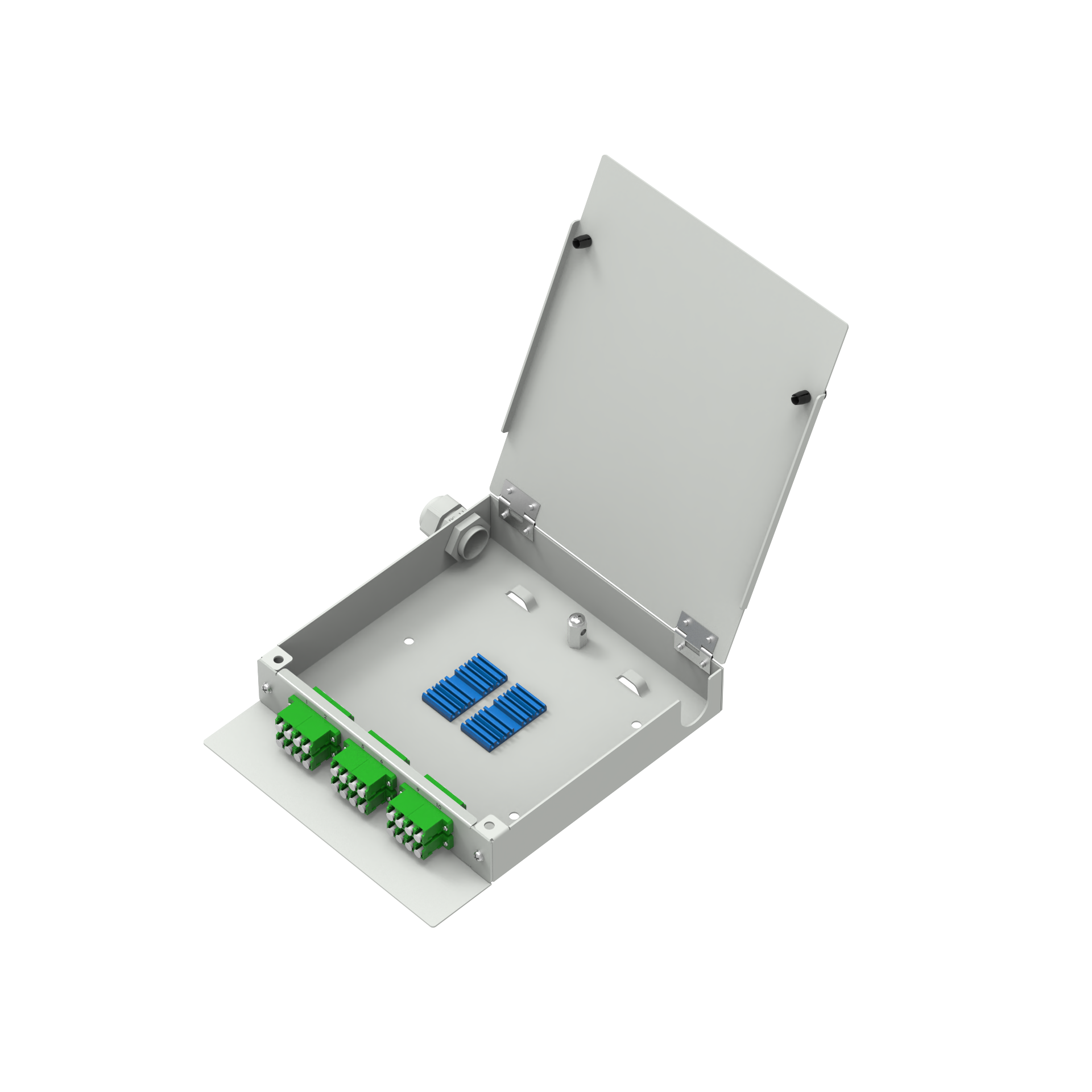 12 Cores LC APC Type Fiber Optic Terminal Box for FTTH Applications as Distribution Box