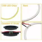 Car Headlight Cob 90mm Angel Eyes RED BLUE Fog Lamp 12-18V
