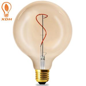 Quality 4Watt Amber Spiral LED Filament Bulbs G125 Globe Bulb 200lm wholesale