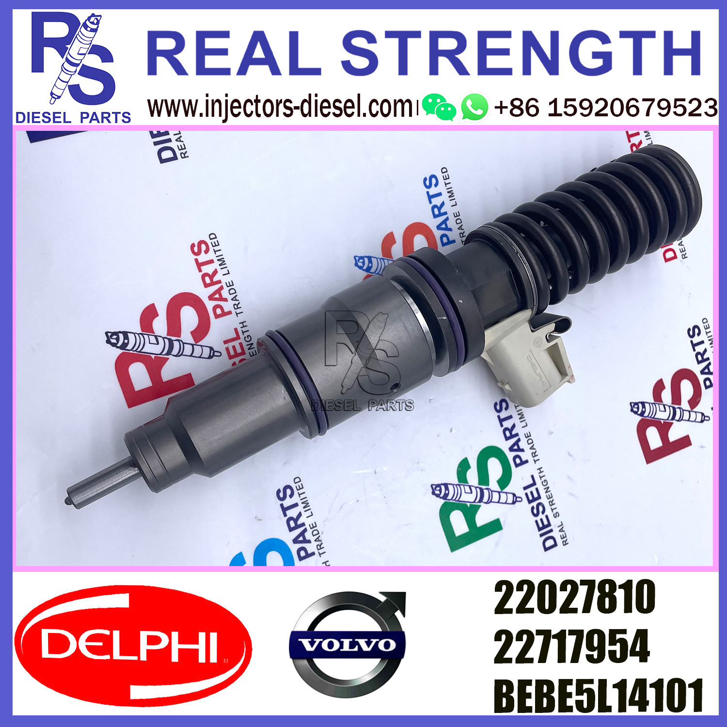 DELPHI 4pin injector 22027810 Diesel pump Injector V-O-L-V 22027810 22717954 BEBE5L14101 E3.5 for VOVLO MD11 US13
