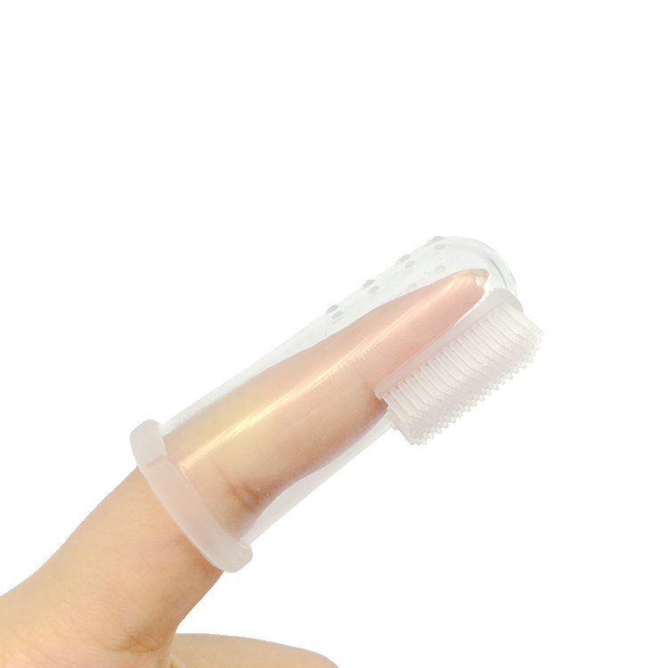 Soft best FDA safety wholesale custom travel infant rubber silicone baby finger toothbrush amazon