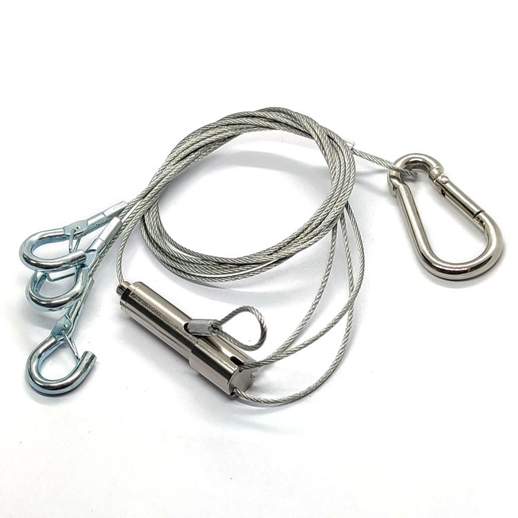New Type Panel Lighting Cable Suspension Kit Hanging System Safety Hook With Three Feet