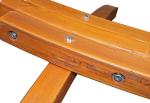 Double Person Larch Wood Swing Hammock Polyester Shade Holiday Leisure