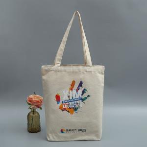 Quality Canvas Printed Reusable Cotton Shopping Bags / Personalised Cotton Bags wholesale
