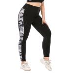 Side Camo Plus Size Yoga Sets Moisture Wicking Sports Bra Top And Tight Leggings