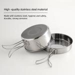 Stainless Steel Material Outdoor Cookware Set For Camping