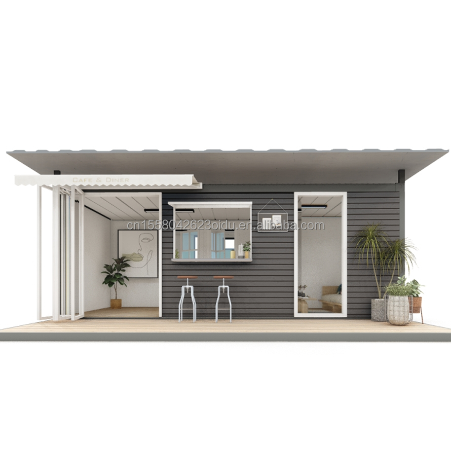 50/75/100mm Wave Sandwich Panel Container House With Kitchen And Bathroom For EU Market With 2 Bedroom And Luxury Design
