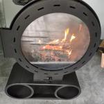 Decorative Indoor Hanging Fireplace Central Heating Round Wood Burning Stove