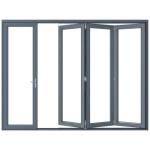 Double Glazed Aluminum Folding Door 2.0mm Sound Insulation