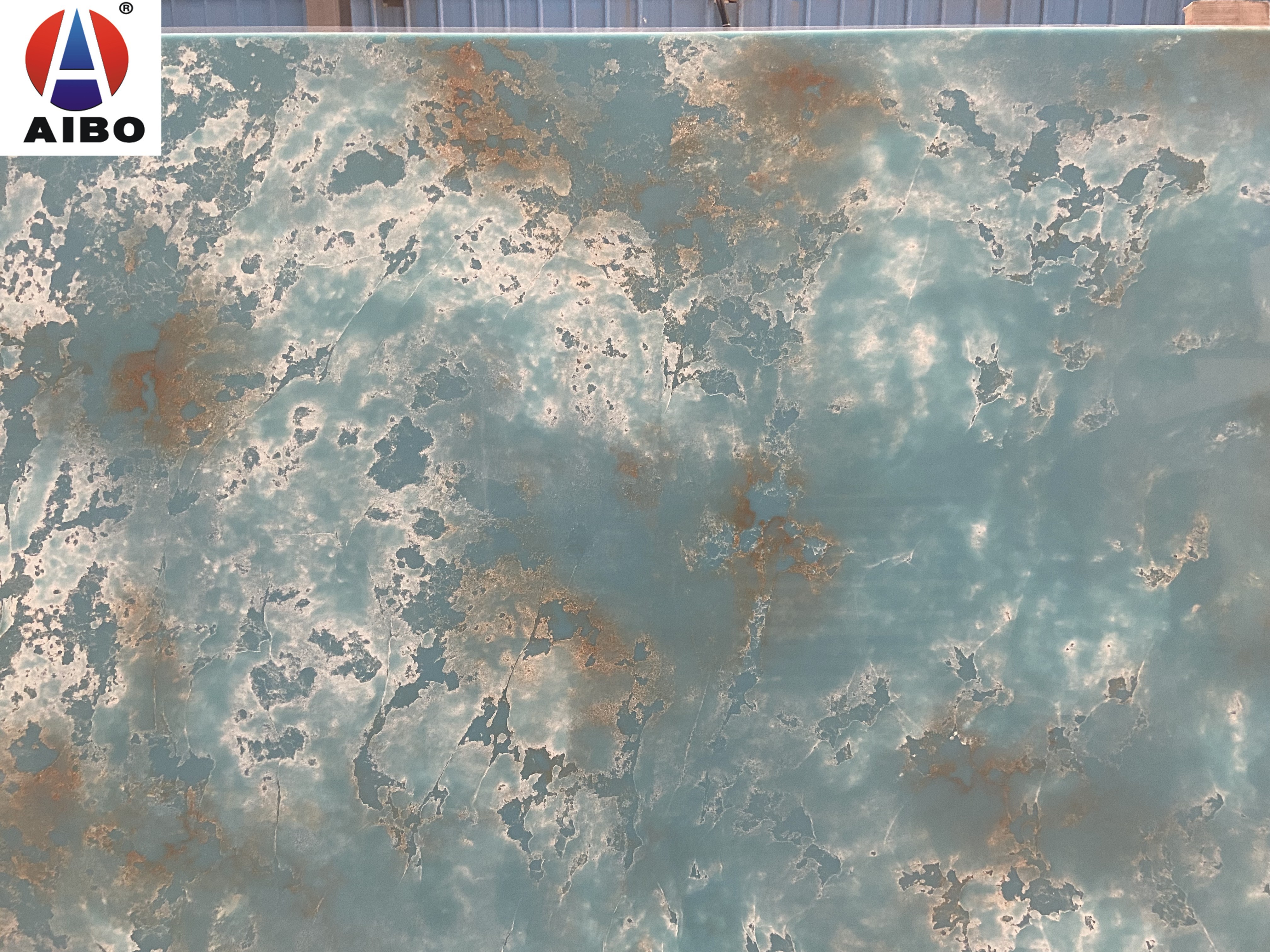 View larger image Calacatta Blue Marble Tile Flooring Polished White Onyx Marble