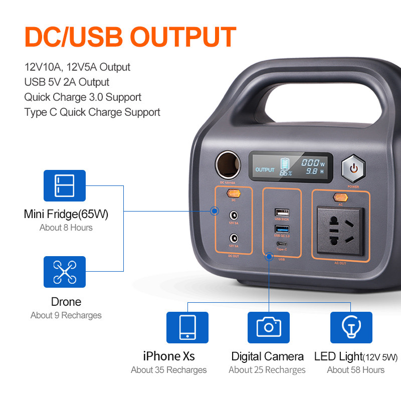 500W Solar Energy System Portable Solar Power Bank Generator With Rechargeable Lithium Battery